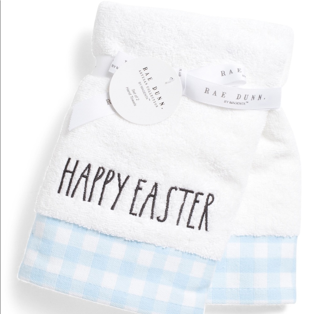 Rae Dunn HAPPY EASTER hand towels